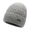 Gorro Cortavientos Cálido de Otoño e Invierno Aoteng Gorro de Punto Gorro de Punto con Puño Gorra Sencilla de Cúpula para Deportes al Aire Libre