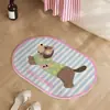 Alfombrilla absorbente de tierra de diatomeas dura de dibujos animados personalizada, alfombrilla de pie de secado rápido para baño, alfombrilla de pie antideslizante para entrada de baño y inodoro