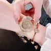 Reloj de cuarzo de gipsófila nuevo transfronterizo, reloj de moda con banda de acero, reloj de aleación con diamantes de imitación, reloj de dama, primera generación de pelo