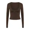 Nuevos Tops de Yoga de Manga Larga con Diseño de Botones Otoño e Invierno Transfronterizos para Usar como Prenda Exterior Ropa de Yoga de Secado Rápido Pilates Tops Deportivos