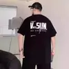 Ropa de Verano Nueva para Hombre Tallas Grandes Marca de Moda Algodón Puro Pesado Holgada Oversize Camiseta de Manga Corta Pulóver