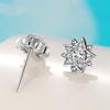 Pendientes de estrella de seis puntas chapados en plata 925 de estilo coreano, con temperamento femenino, brillantes y sencillos que combinan con todo.