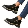 Botas Chelsea Nuevas de Otoño/Invierno para Mujer, Suela Gruesa Mate, Cremallera Lateral, Antideslizantes, Botas Martin, Versátiles, Tacón Grueso, Botas de Mujer, Mayoreo