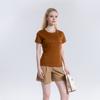 Nova Camiseta de Algodão Mercerizado de 15 Cores Dupla Face 80 Fios para Mulheres Branca Manga Curta Verão Solta Gola Redonda V Top Camiseta para Usar por Baixo