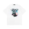 Camiseta de Manga Curta para Casal Amiri Pomba da Paz Tinta Flow Grafite Lettering 230g Série Coleção Estampa Clássica do Logo