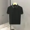 Camiseta de manga curta com gola de lapela masculina de verão, polo da moda de cor sólida, top casual masculino