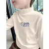 Ropa interior térmica para niños, camiseta de manga larga para niños 2026, nueva, cálida, forro polar de doble cara, cuello semi-alto, top versátil
