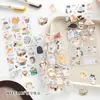 Infeel.Me Série Gato e Cachorro Adesivos de Papel Sintético Tema Animal Fofo Material 4 Designs
