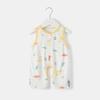 Traje de Bebé sin Mangas Verano Ultra-delgado Malla de Fibra de Bambú y Algodón Chaleco Transpirable Pijama para Aire Acondicionado Ropa para Trepar en Casa