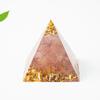 3cm Transfronteiriço Novo Cristal Natural Cascalho Goma Pirâmide Enfeites Ametista Resina Artesanato
