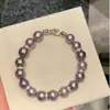 Novo Bracelete de Pérola Artificial Cristal Branco Australiano Estilo Coreano para Mulheres, Joia Redonda Retro Estilo Nacional de Alto Brilho para Mulheres