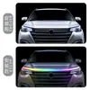 Máquina de modificación de coche cubierta barra de luz tipo rejilla pasante Luz de circulación diurna led hueco luz decorativa color mágico súper brillante calcomanía