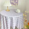 Tecido de Fundo Branco de Gaze Fresca com Renda Floral Coreana para Cobrir Mesa