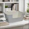 Cesta de Armazenamento de Ferro Galvanizado com Duas Alças Metálicas, Cesta Tote para Escritório, Cesta de Armazenamento, Caixa de Armazenamento