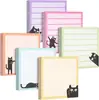 Anotações adesivas temáticas de gato criativas transfronteiriças para escritório e estudo, destacáveis e reutilizáveis, personalizáveis com logotipo