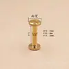 Tornillo plano de cobre puro para cinturón de 10 mm, tornillo hembra de latón, clavo de rueda, cabeza plana, clavo en I, tornillo de cobre
