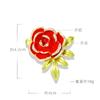 Broche de Esmalte Color Flor Rosa Estilo Coreano Moda Elegante Creativo Pin de Flor Decoración de Ropa Accesorios de Pin Simples Atmosféricos