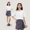Camiseta de Algodão Puro de Manga Curta para Mulheres, 230g, Cor Sólida, Gola Redonda, Versátil, Solta, Casual, Top de Manga Meia-Manga, Unissex