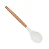 Amazon Transfronterizo Espátula de Silicona con Mango de Madera Utensilios de Cocina 12 Sartenes Antiadherentes Resistentes a Altas Temperaturas Utensilios de Cocina Cuchara