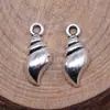 16X17mm 0.4g Plata Antigua Exportación Joyería Accesorios Mayoreo Animal Marino Caracola Colgante