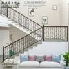 Enciclopédia de Acessórios para Corrimão de Escada de Ferro Forjado Grade de Escada de Ferro Forjado Cerca Corrimão de Villa Sótão Pátio Janela Saliente Duplex