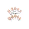Nuevas uñas postizas transfronterizas, uñas cortas estilo francés simples de alta gama en forma de gota de agua, modernas y versátiles, 32 piezas en stock para venta al por mayor