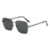 Gafas de Sol Metálicas Cuadradas Grandes de Moda Transfronterizas Gafas de Sol Retro Simples para Mujer Gafas Anti-UV