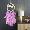 Sonho de Nuvem Margarida Filtro dos Sonhos Sino de Vento Pena Ornamento Pendurado Feito à Mão Coração de Menina Decoração de Parede de Quarto Sala Transfronteiriço Novo