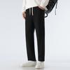 Nova Bolsa de Cintura Tridimensional de Primavera e Outono Calças Retas Casuais Masculinas Calças Ocidentais Estilo Hong Kong Calças de Moletom de Algodão Calças Masculinas