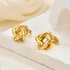 Aretes de Acero Inoxidable Gota de Ojo de Gato, Lujo Ligero, Gama Alta, Aretes Exagerados, Aretes de Moño Grande Retro a la Moda para Mujer