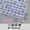 Octágono Mixto de Alta Calidad Rosa Plano para Uñas K9 Taladro de Punta Inferior Afilada Punto de Destello Taladro de Cristal para Uñas Taladro de Uñas DIY Adornos