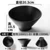 Xiangyuanmei vajilla de melamina tazón grande patrón de remolino negro tazón para fideos tazón para hot pot picante tazón para fideos de arroz tazón para sopa ramen tazón grande para sopa