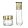 Frascos de Vidro Selados Transparentes para Skincare, Frascos Cosméticos, Frascos Vazios para Cremes de Beleza em Vários Tamanhos - Em Estoque