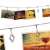 Decoración de Pared de Fotos con Cuerda de Alambre Metálico de 1.6 m de Largo Soporte para Fotos Poste Soporte para Fotos Postales Soporte para Tarjetas de Presentación Punto Transfronterizo