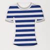 Popular Tela de Punto Elástico de Algodón al por Mayor, Tela de Sudadera Rayada para Ropa de Hombre y Mujer, Tela Base Elástica para Camisetas de Primavera y Verano