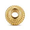Accesorios de Materiales para Manualidades Hechos a Mano Cuentas Espaciadoras de Platillo Volador Estilo Retro para Hacer Collares Pulseras Espaciador Chapado en Oro Plata de Ley 925
