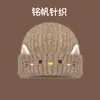 Adorable Sombrero de Gatito Pequeño para Mujer, Gorro de Lana Tejido de Invierno, Nuevo Otoño/Invierno, Cálido, Versátil, Protección para las Orejas, Sombrero de Moda para Estudiante