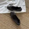 Primer Encuentro Zapatos mecedores para mujer estilo Ji Zhai 2026 nuevos zapatos planos sin cordones con lazo poco profundo zapatos de abuela zapatos de rollo de huevo