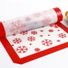 Tapete de silicona para hornear copo de nieve navideño transfronterizo, resistente a altas temperaturas, de fibra de vidrio, tapete para hornear macarons, tapete de silicona antiadherente para horno