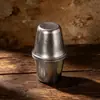 Copo de aço inoxidável 304 cinza floco de neve vintage para bebidas geladas copo de água de restaurante copo para bebidas frias copo de cerveja copo de suco copo industrial