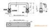 Gran producción de manija para rack de red manija para gabinete eléctrico manija para gabinete de interruptores LS506-100 acero cromado