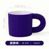 Caneca de Cerâmica Criativa Fofa para Celebridades da Internet, Caneca Grande com Alça para Café e Leite, Logotipo Personalizado, Esmalte Spray, Baixa Temperatura