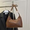 Color Sólido Casual Patrón Tejido Gran Capacidad Moda 2025 Retro Nuevo Estilo Estética Bolso de Axila Hombro de Mano Bolso de Mujer