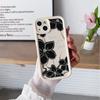Diseño de Flor de Tinta Adecuado para iPhone 17 Funda Protectora Anticaídas, Funda para Teléfono Apple 18Pm con Acabado Mate, 15 Funda Suave de Silicona