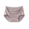Pantaletas de modal de cintura media para mujer 10A entrepierna antibacteriana sin costuras transpirables no apretadas color liso ultra suaves