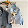 Mochila infantil versátil e moderna para primavera de 2023, mochila fofa de urso para crianças pequenas, mochila simples para crianças
