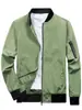 Chaqueta de Moda para Hombre Primavera y Otoño Cárdigan Delgado Casual para Jóvenes y Adultos Cremallera Cuello Alto Abrigo Talla Grande