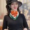 Bufanda Nueva de Algodón y Lino Cuadrada Pequeña para Mujer Otoño e Invierno, Moderna y Versátil, Bufanda Cálida, Hebilla Magnética, Procesamiento Decorativo y Personalización