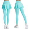 Elegante Falda Pantalón Deportiva de Tenis para Mujer, Falda Larga de Yoga de Cintura Alta para Otoño que Levanta los Glúteos, Falda para Correr, Entrenamiento, Bádminton, Transfronterizo