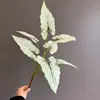 Flores Artificiales de Gran Venta Transfronteriza: Semillas de Hojas de Caladio de Colores de 7 Ramas, Caladio de Hoja Grande, Semillas de Caladio Bicolor, Flores de Maceta de Cuatro Estaciones, Flores Artificiales